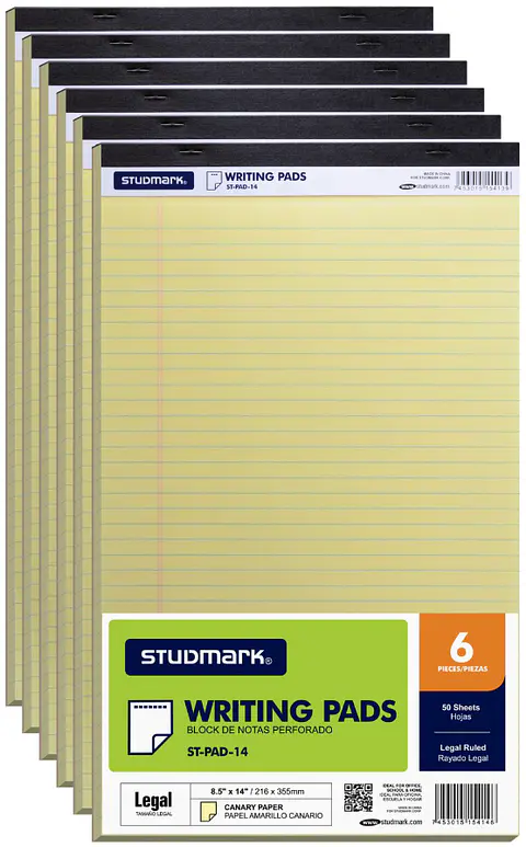 Block de notas perforado tamaño legal