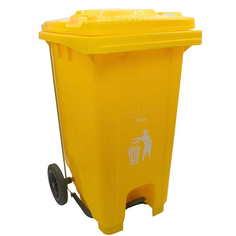 Basurero de 26 galones con Pedal y ruedas 1