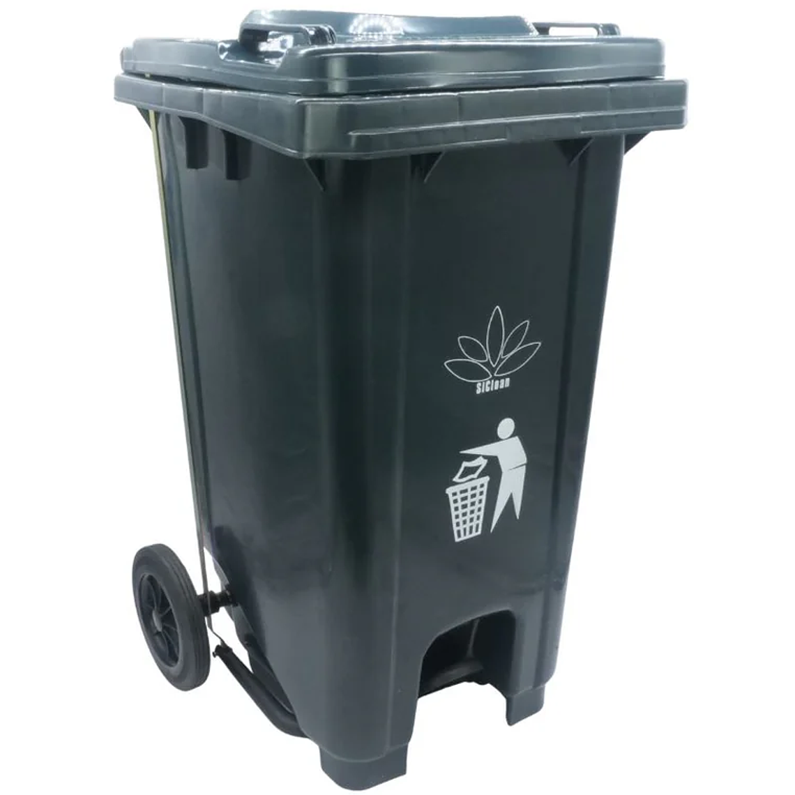 Basurero de 26 galones con Pedal y ruedas 3