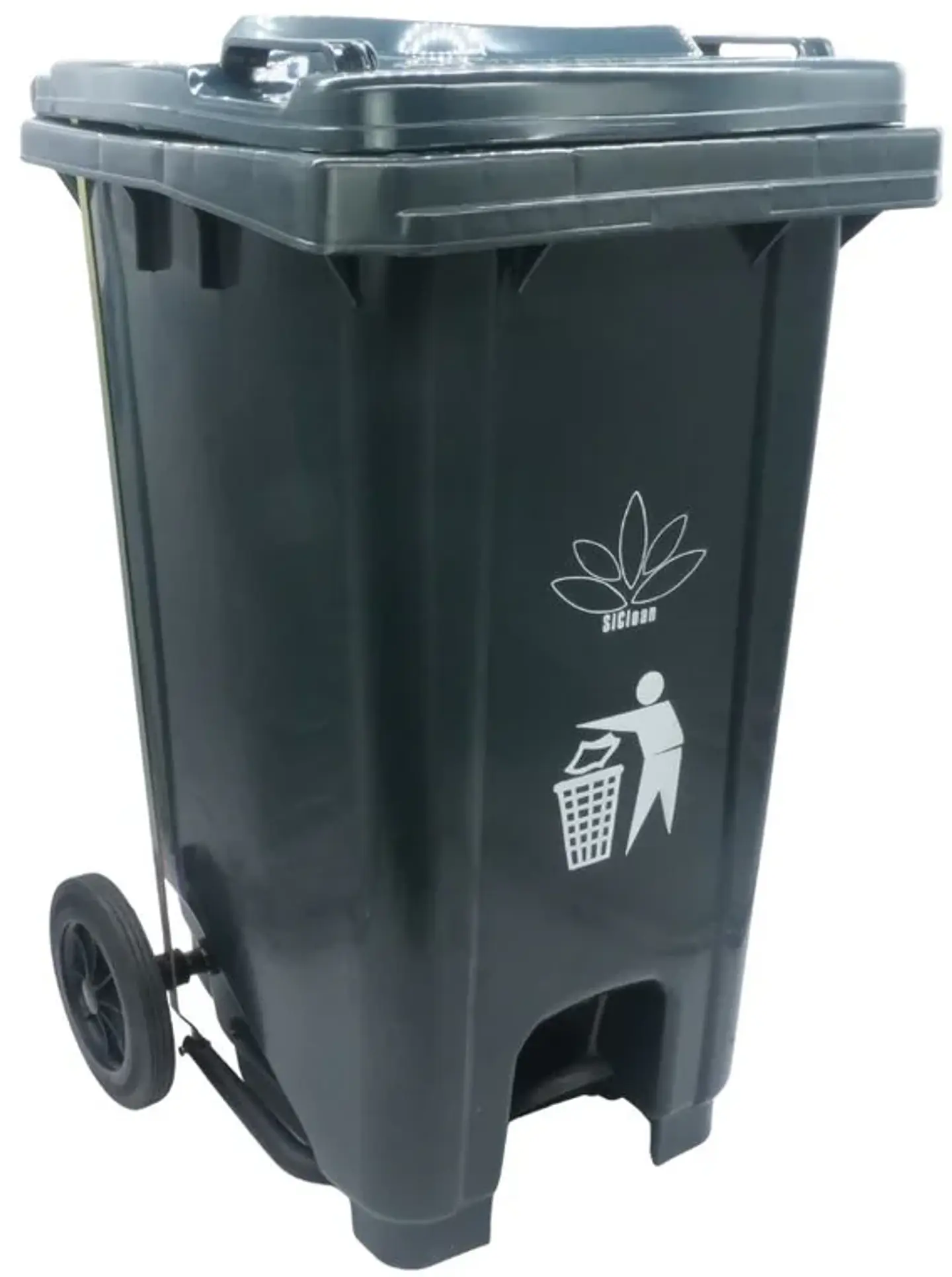 Basurero de 26 galones con Pedal y ruedas 3