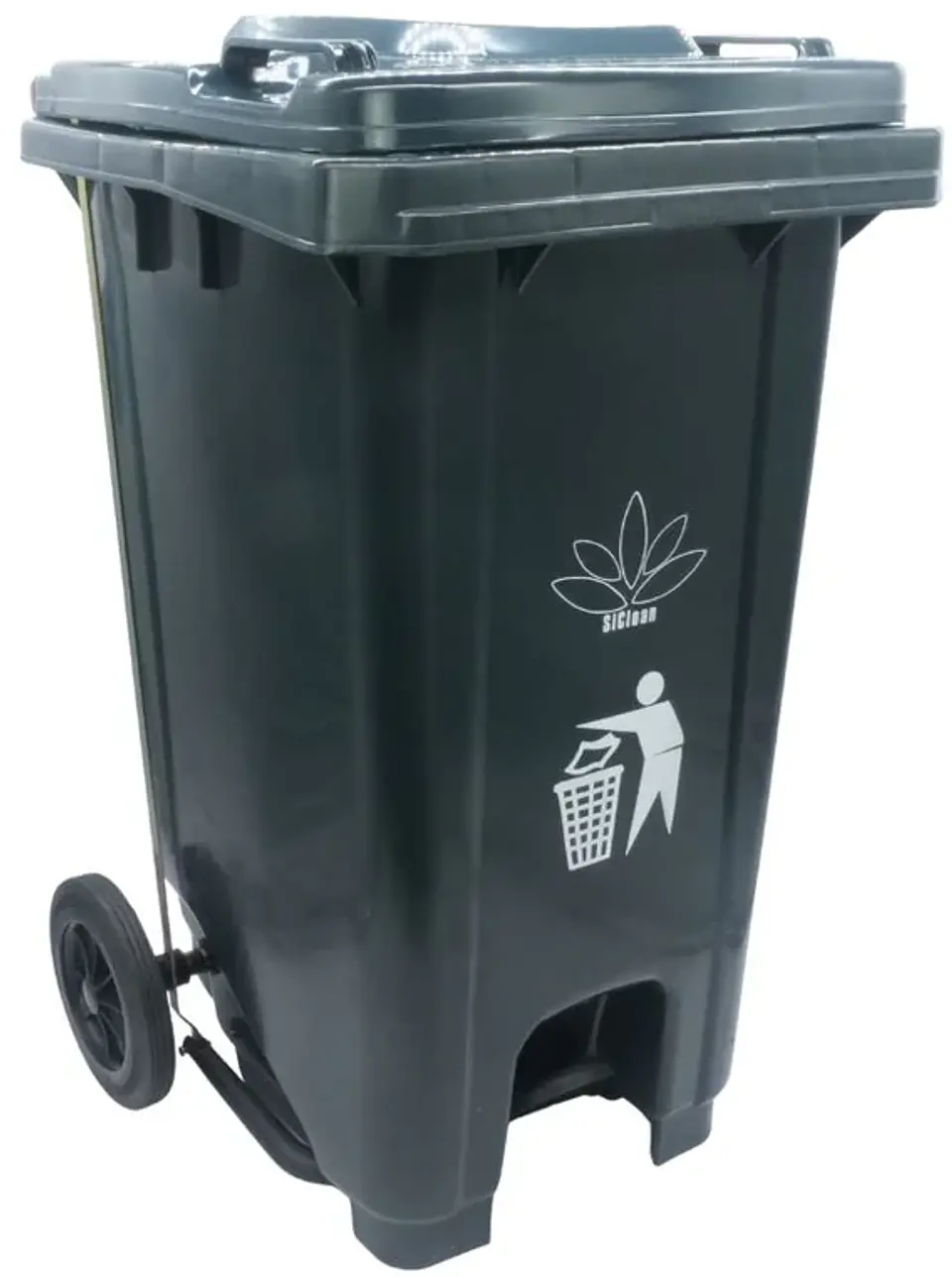 Basurero de 26 galones con Pedal y ruedas 3