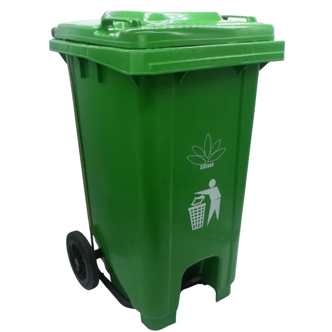 Basurero de 26 galones con Pedal y ruedas 5