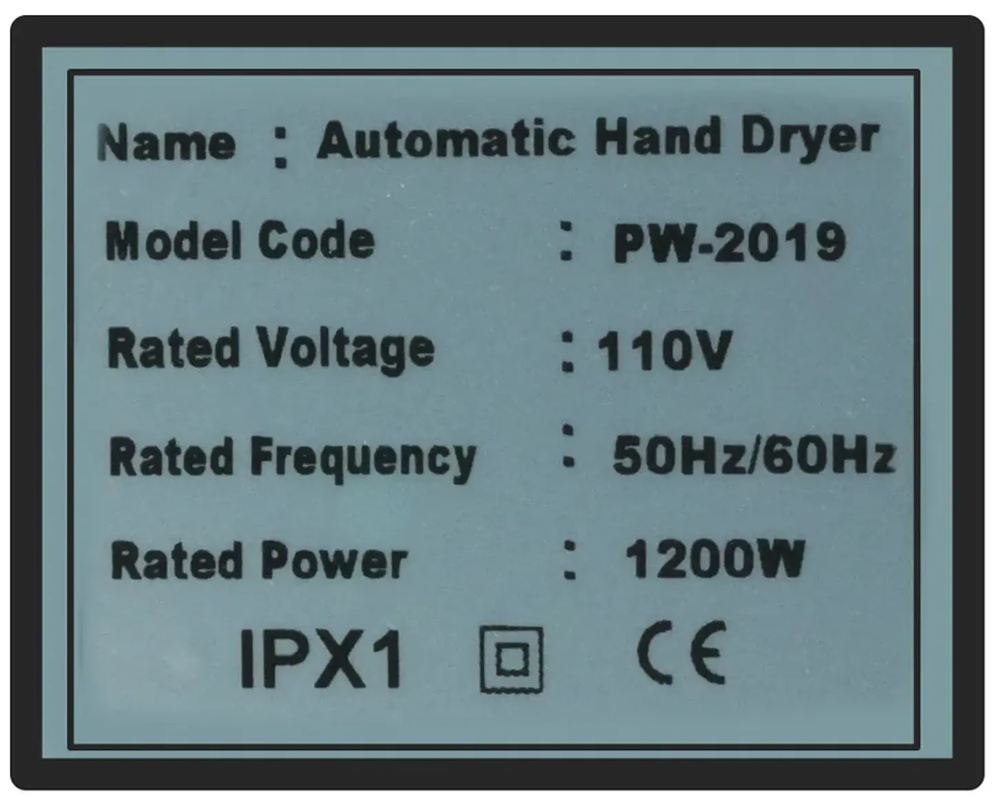 Secador eléctrico plástico para manos 3