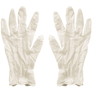 Caja de 100 guantes de latex sin polvo