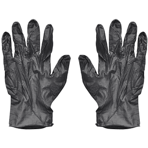 Caja de 100 guantes color negro de nitrilo