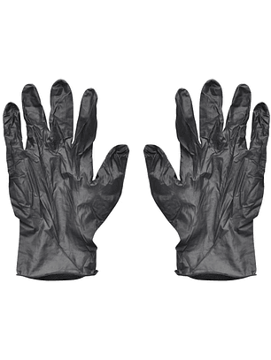 Caja de 100 guantes color negro de nitrilo