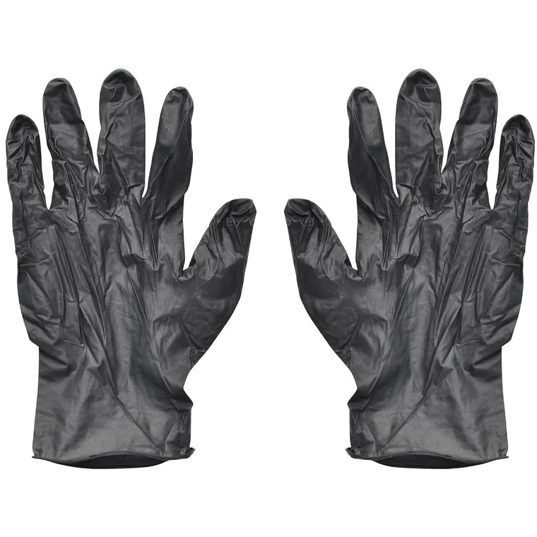 Caja de 100 guantes color negro de nitrilo 1