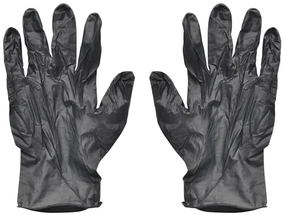 Caja de 100 guantes color negro de nitrilo 1