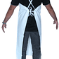 Delantal desechable de PVC en color blanco - Miniatura 3