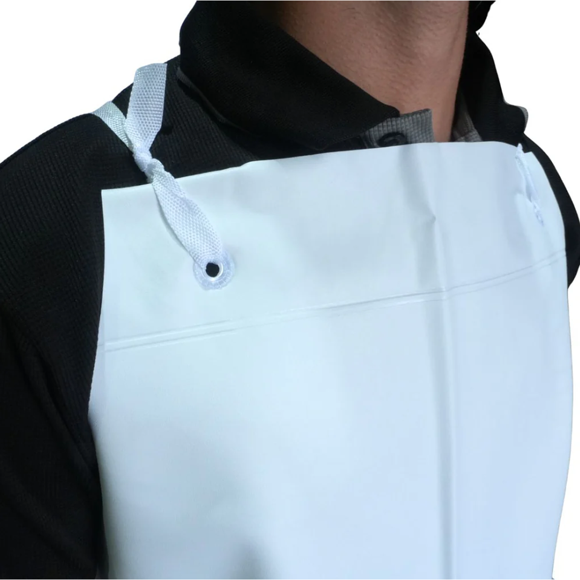 Delantal desechable de PVC en color blanco 2