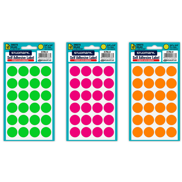 Etiquetas Studmark en círculos de 19 mm 1