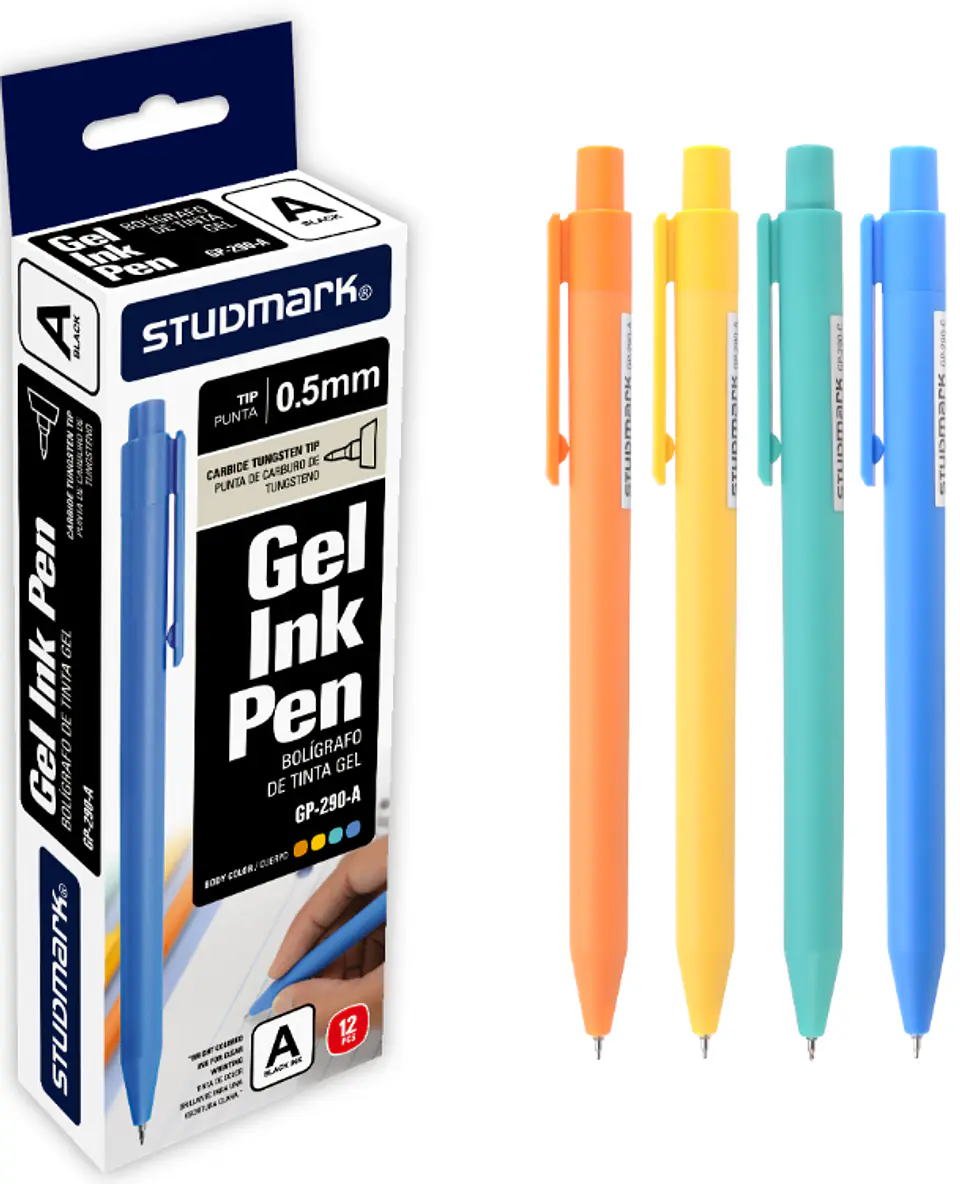 Caja de 12 Bolígrafos de Gel Studmark 0.5 mm 2