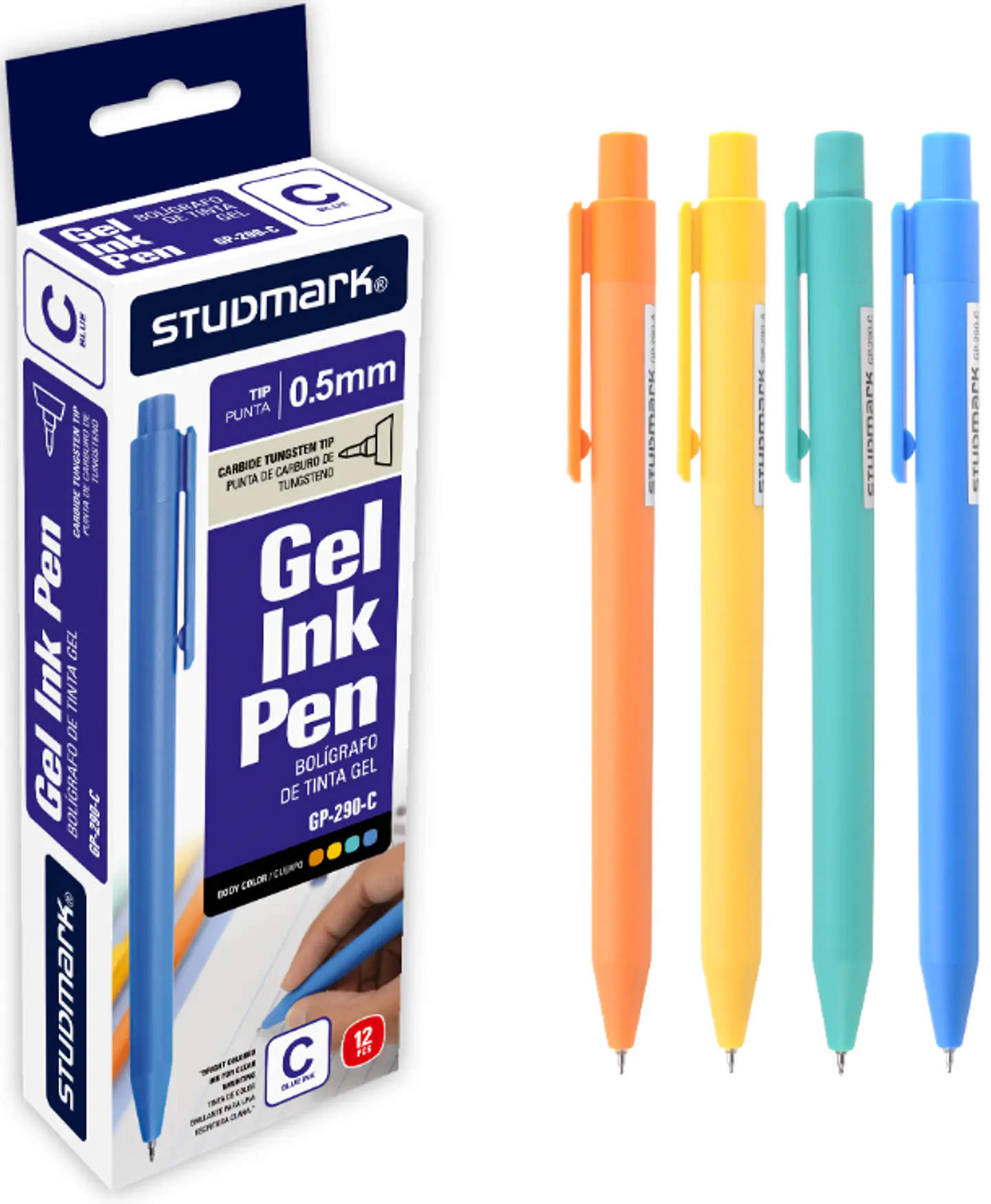 Caja de 12 Bolígrafos de Gel Studmark 0.5 mm 1