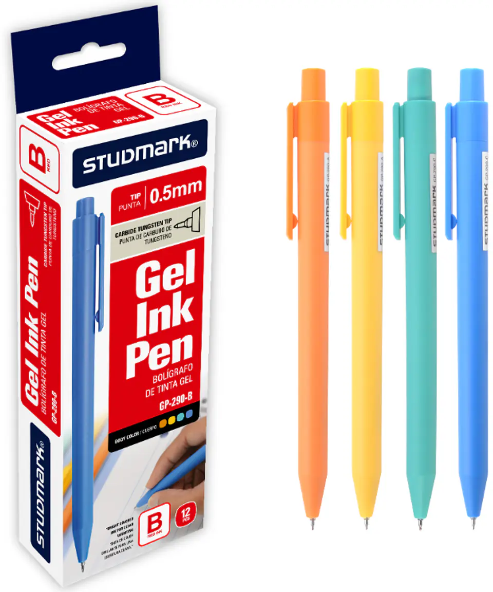 Caja de 12 Bolígrafos de Gel Studmark 0.5 mm 3