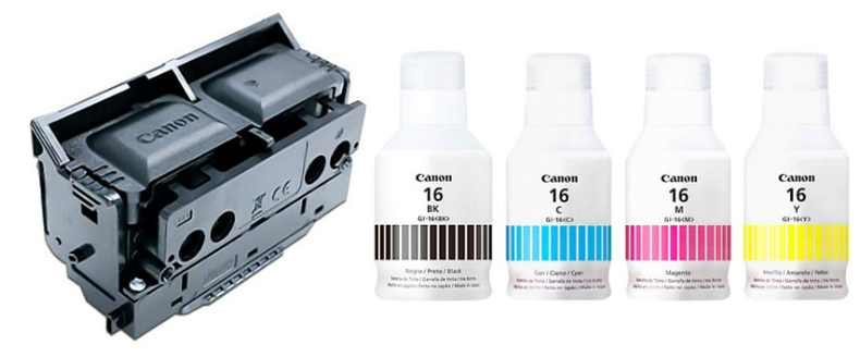 Kit de cartuchos MAXIFY | GI-16 BK,C,M,Y + Cabezal PH-S 1