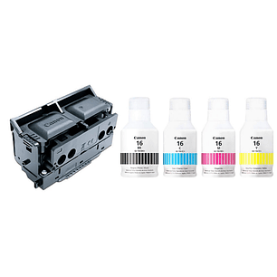 Kit de cartuchos MAXIFY | GI-16 BK,C,M,Y + Cabezal PH-S