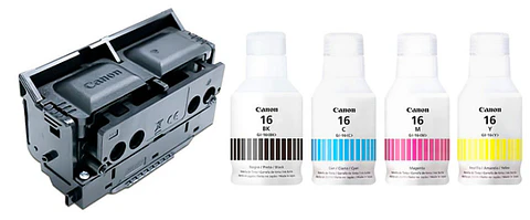 Kit de cartuchos MAXIFY | GI-16 BK,C,M,Y + Cabezal PH-S