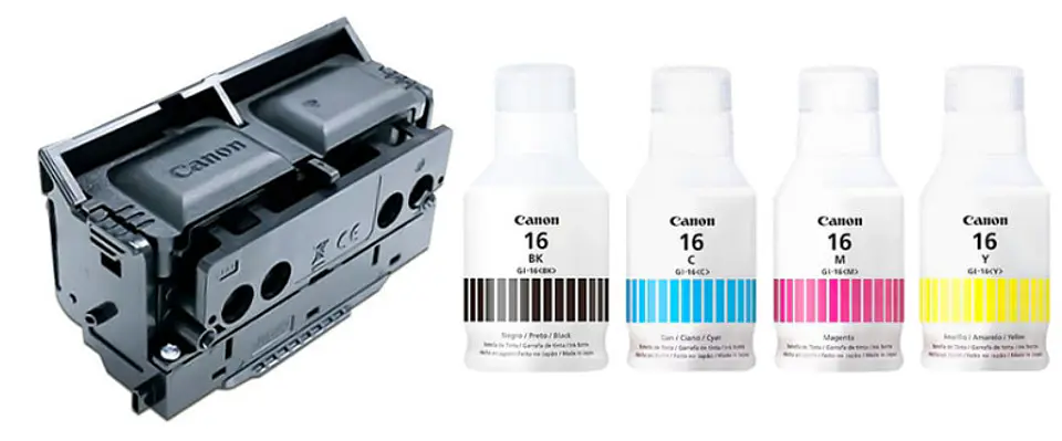 Kit de cartuchos MAXIFY | GI-16 BK,C,M,Y + Cabezal PH-S 1