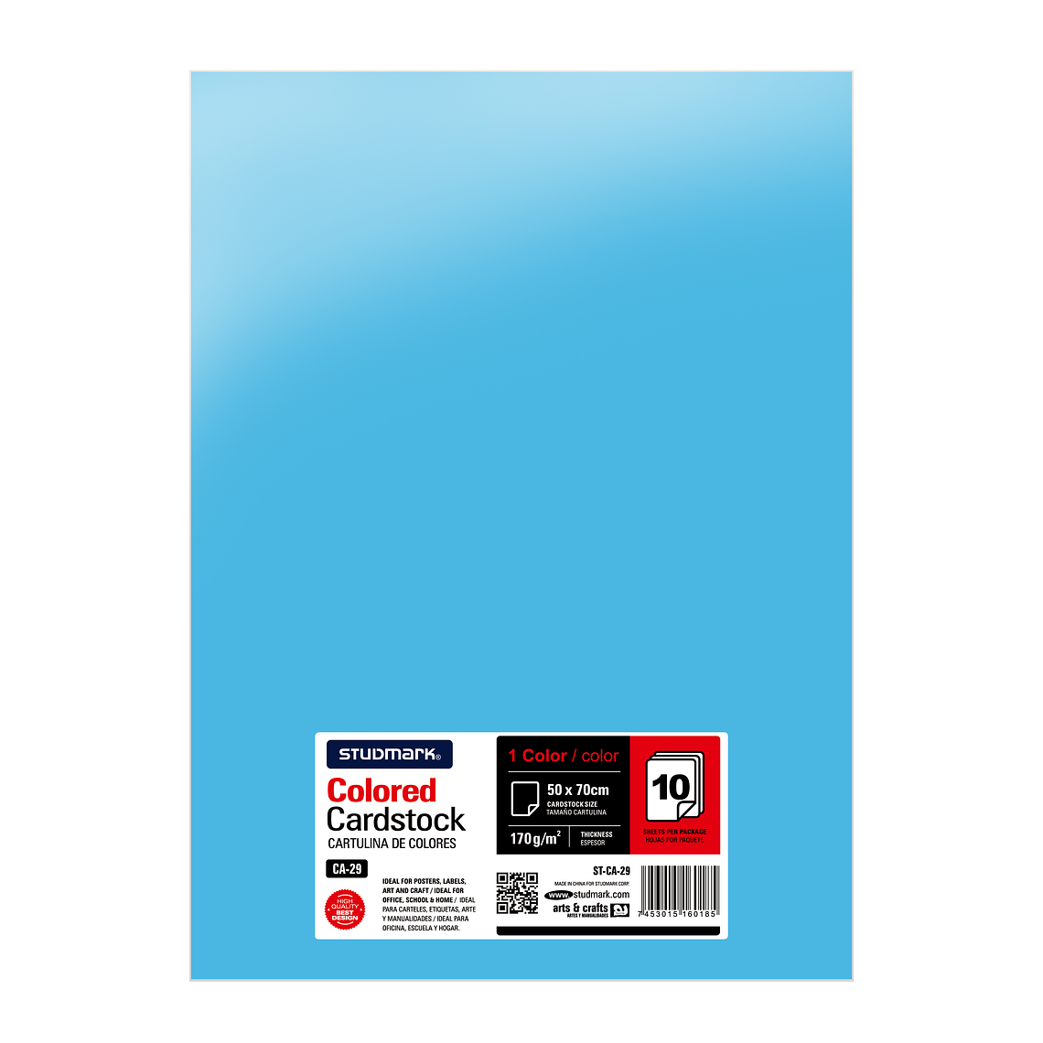 Paquete de 10 cartulinas 50 x 70 cm 2