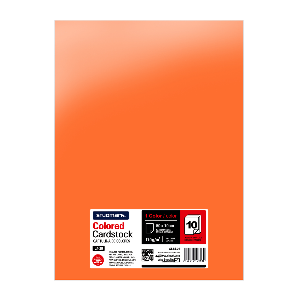 Paquete de 10 cartulinas 50 x 70 cm 10