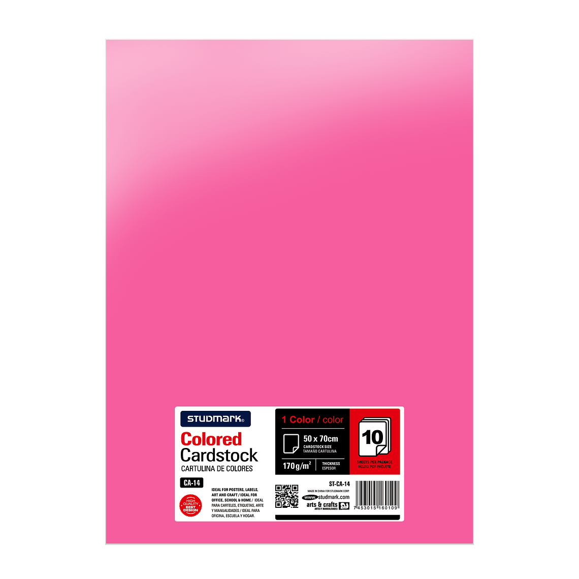 Paquete de 10 cartulinas 50 x 70 cm 15