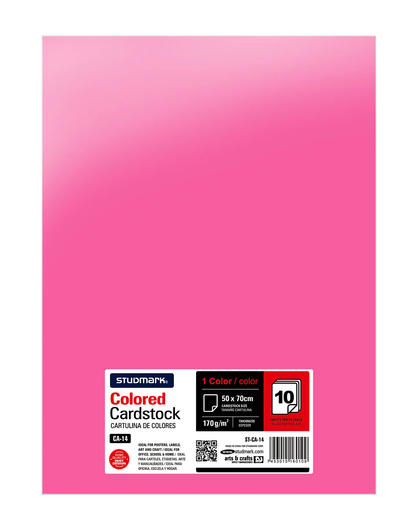 Paquete de 10 cartulinas 50 x 70 cm 15