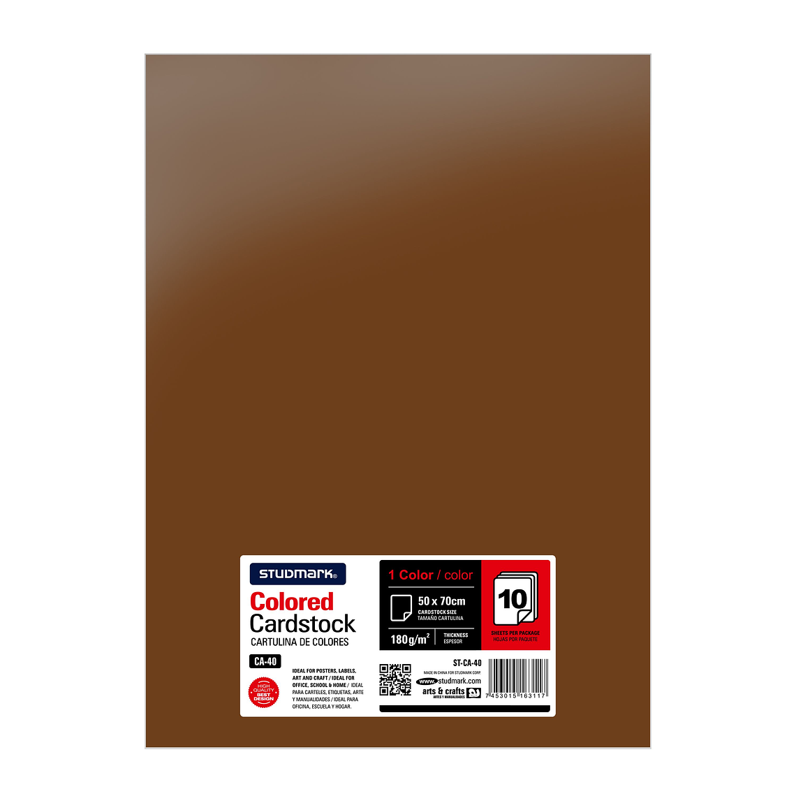 Paquete de 10 cartulinas 50 x 70 cm 5