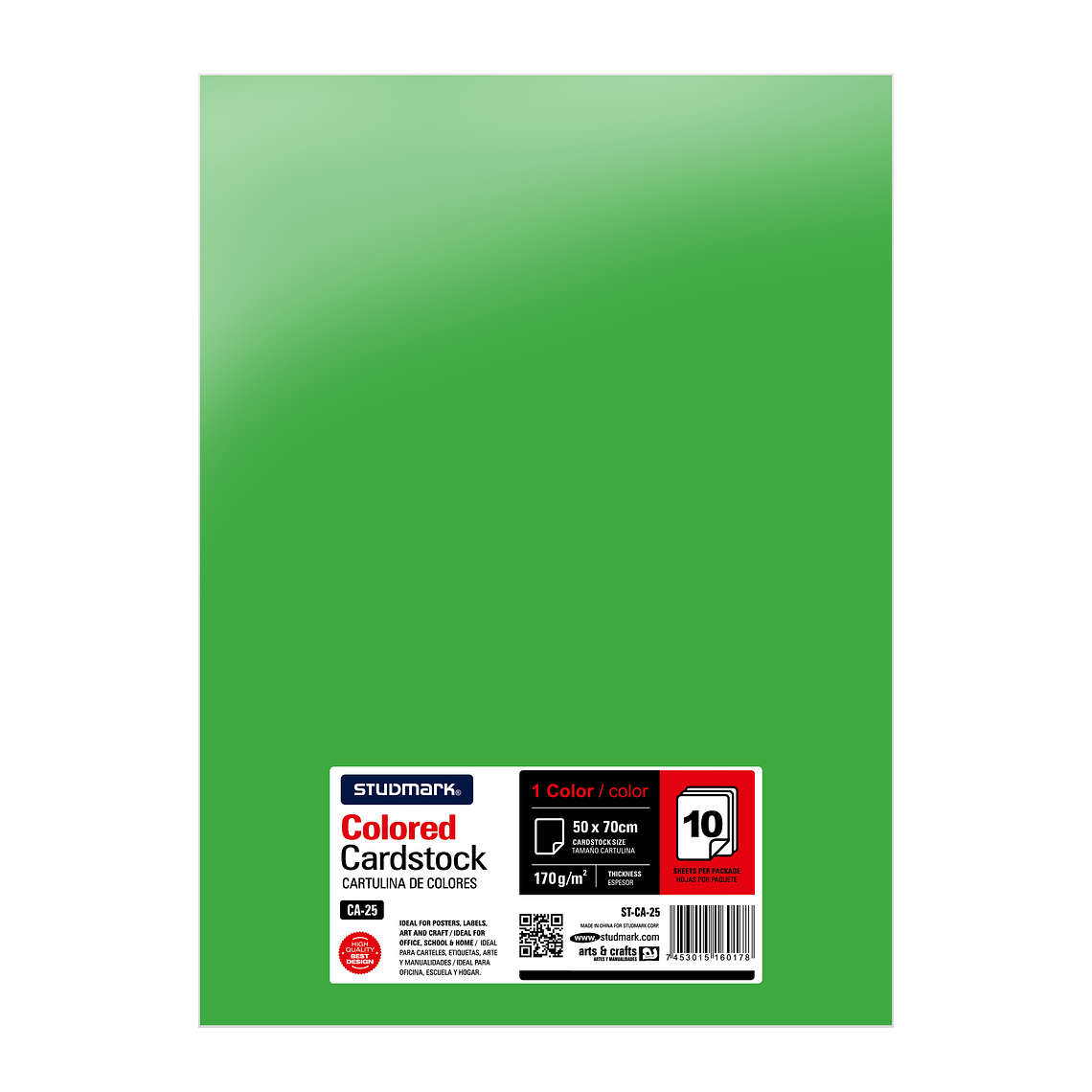 Paquete de 10 cartulinas 50 x 70 cm 20