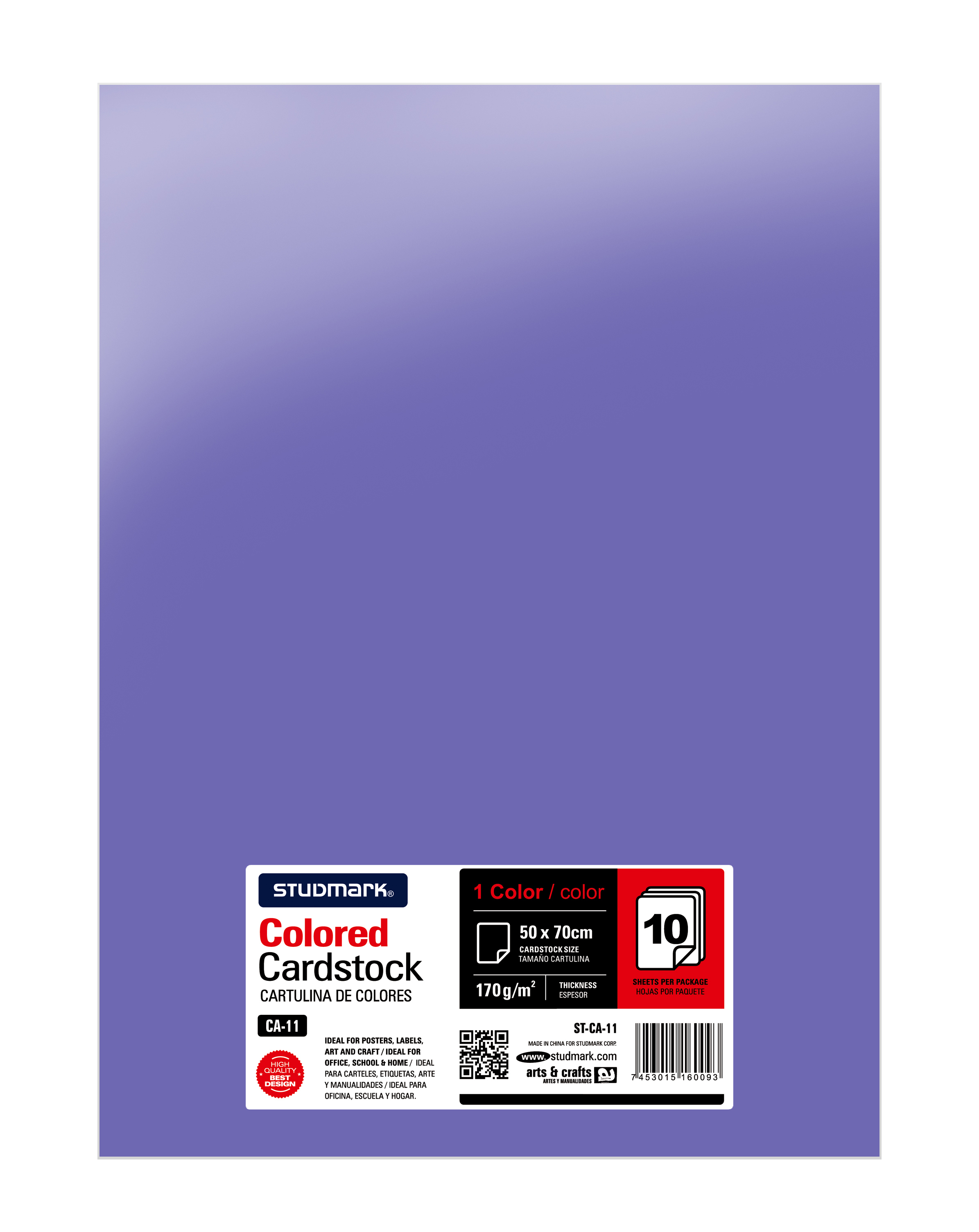 Paquete de 10 cartulinas 50 x 70 cm 21