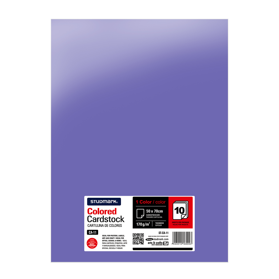 Paquete de 10 cartulinas 50 x 70 cm 21