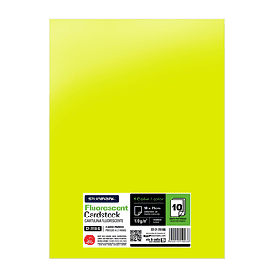 Paquete de 10 cartulinas fluorescente 50 x 70 cm
