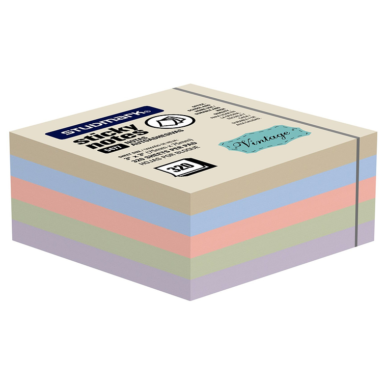 Notas autoadhesivas Vintage 75 x 75mm 1