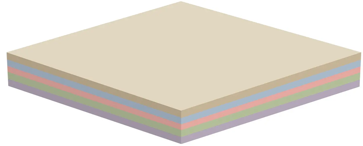 Notas autoadhesivas multicolor Vintage 75 x 75mm 2