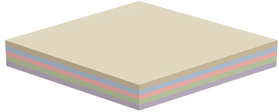 Notas autoadhesivas multicolor Vintage 75 x 75mm 2