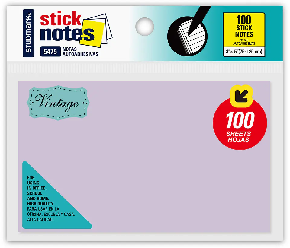 Notas autoadhesivas Vintage 75 x 125mm 2