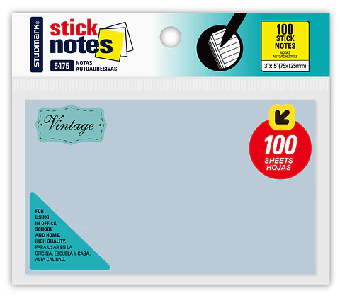 Notas autoadhesivas Vintage 75 x 125mm