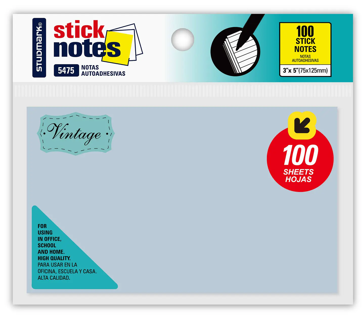 Notas autoadhesivas Vintage 75 x 125mm 1