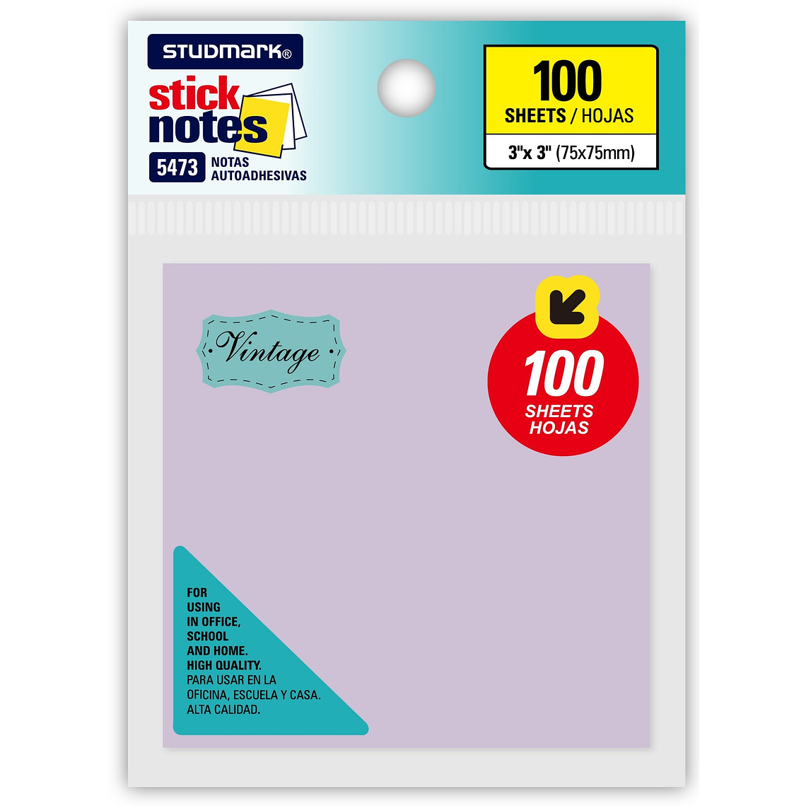 Notas autoadhesivas Vintage 75 x 75mm 2