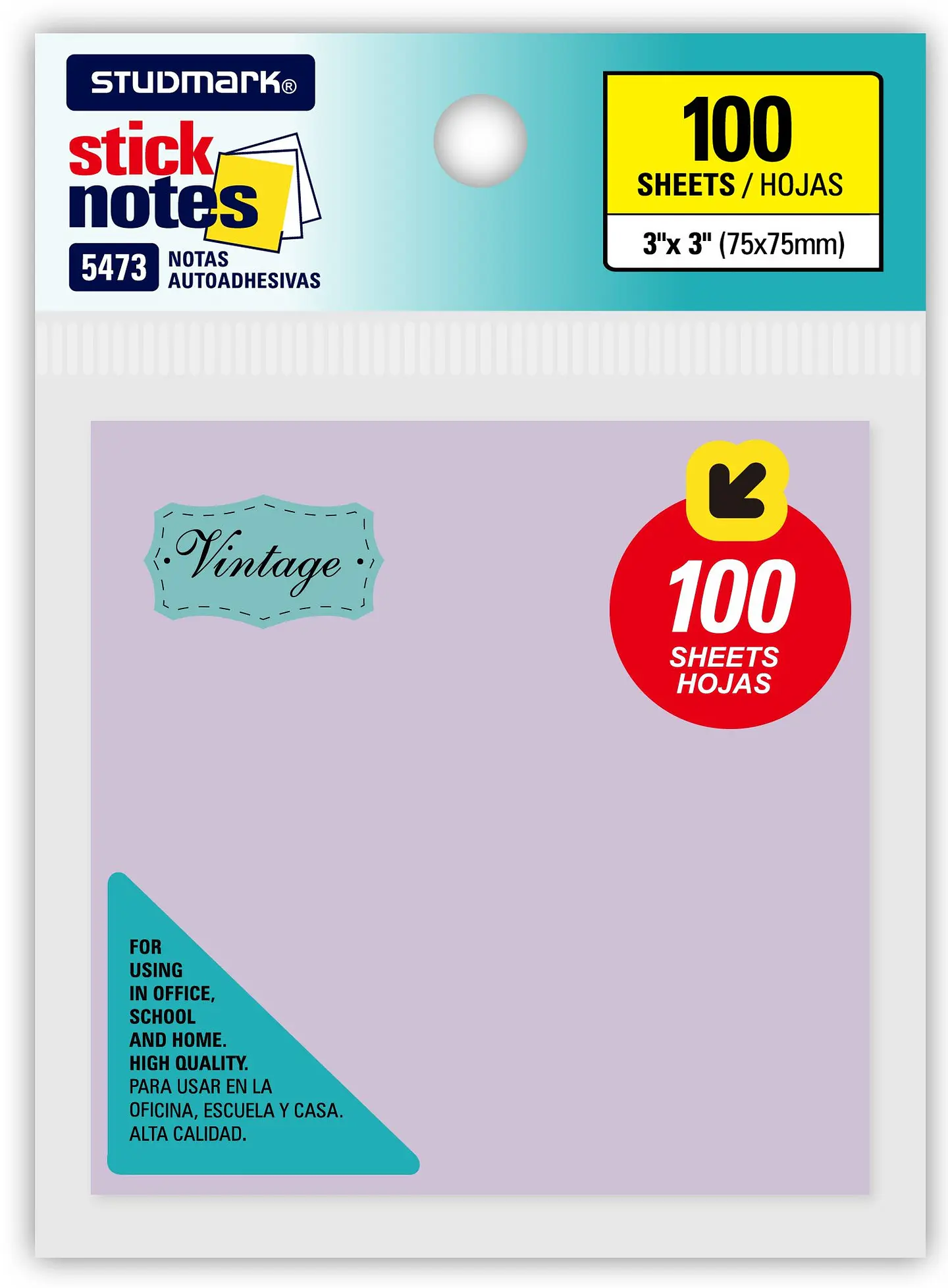 Notas autoadhesivas Vintage 75 x 75mm 2