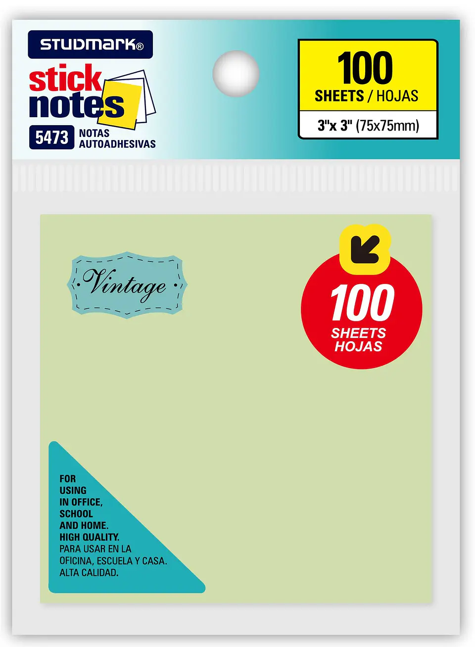 Notas autoadhesivas Vintage 75 x 75mm 5