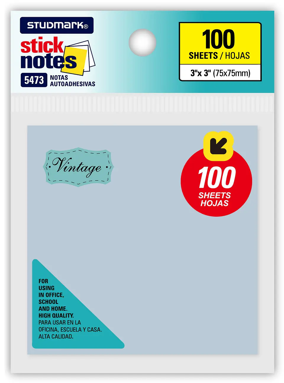 Notas autoadhesivas Vintage 75 x 75mm 1