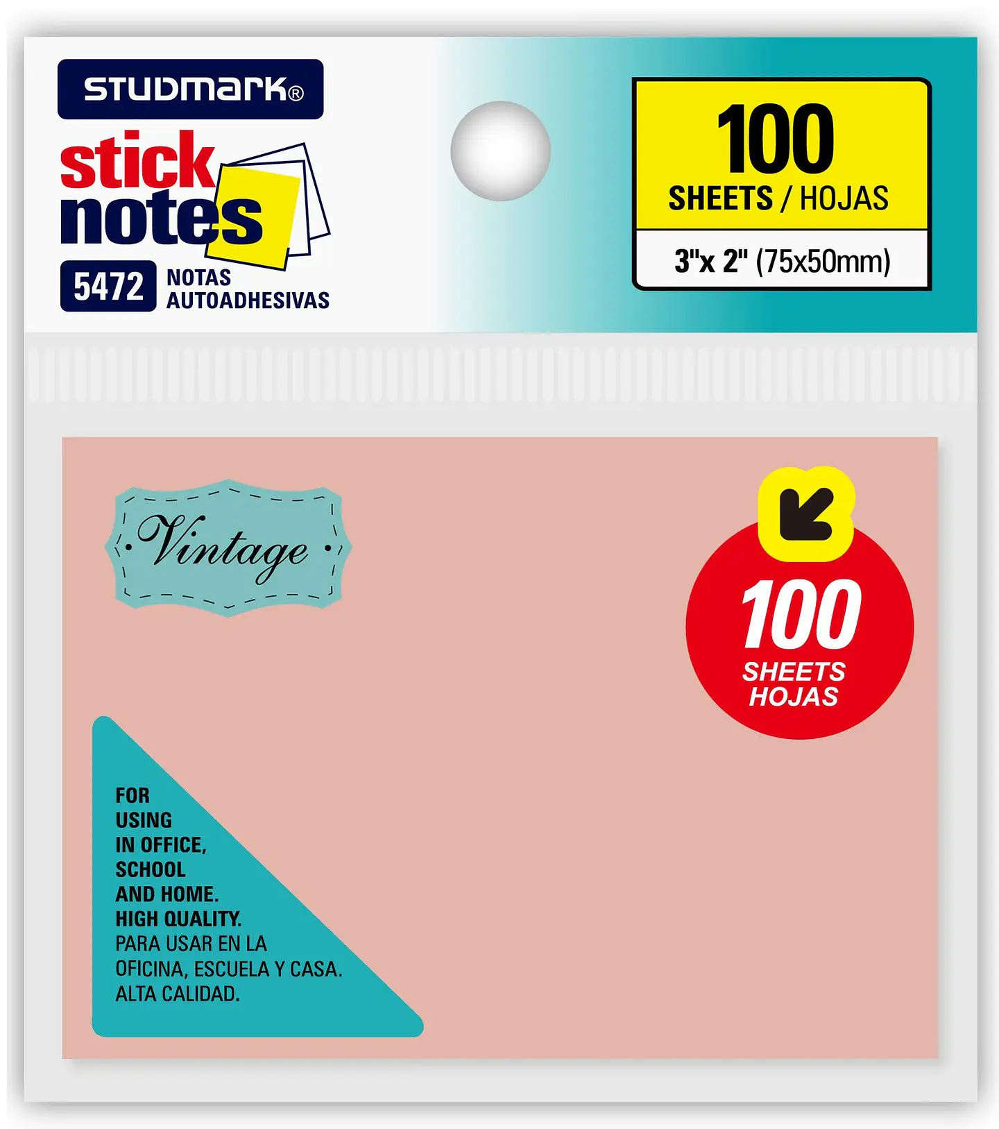 Notas autoadhesivas Vintage 75 x 50mm 4