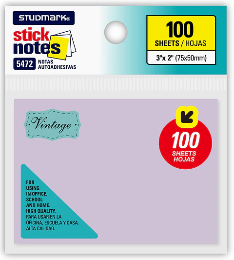 Notas autoadhesivas Vintage 75 x 50mm