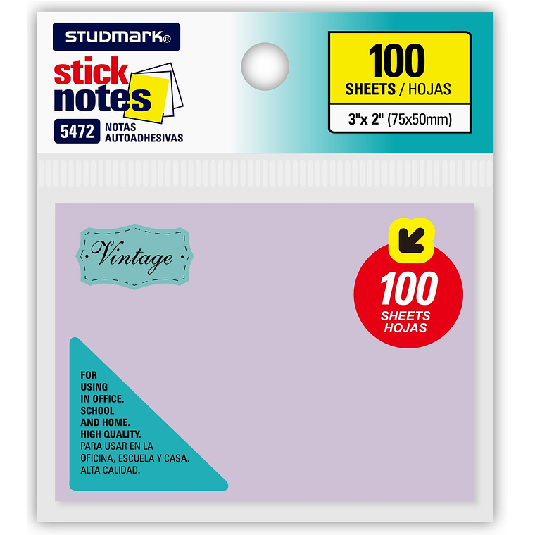 Notas autoadhesivas Vintage 75 x 50mm 2