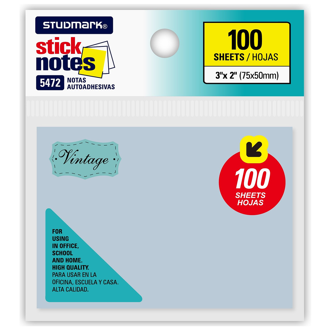 Notas autoadhesivas Vintage 75 x 50mm 1