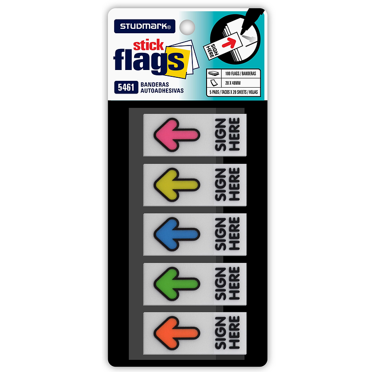 Banderitas Autoadhesivas Studmark SIGN HERE 1