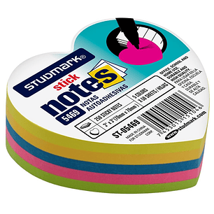 Notas autoadhesivas en forma de Corazón