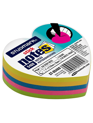 Notas autoadhesivas en forma de Corazón