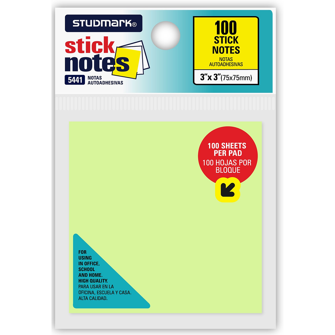 Notas autoadhesivas 75 x 75mm 3