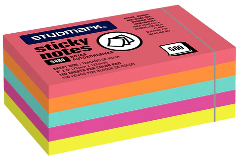 Notas autoadhesivas multicolor 75 x 125mm